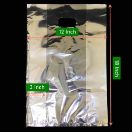 Clear PP Bag with Die Cut Handle 18x18 inch for clothing, food boxes, and retail packaging