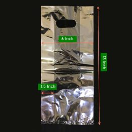 Clear PP Bag with Die Cut Handle 9x13 inch for food and retail packaging