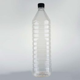 PET Bottle 1500ML Square with Line and Lid – Economical Beverage Packaging