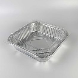 Foil container square 4483-P 1360ml with plastic lid for catering and takeaway Malaysia Singapore