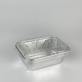 Foil container rectangular 4618-P 160ml with plastic lid for food packaging Malaysia Singapore