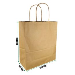 Paper Bag No.60 Brown 240x120x300mm with Twisted Tie Handle Malaysia