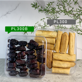 Square container pl300b for dates packaging