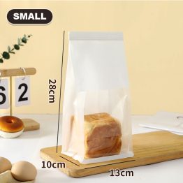 White Bread Window Bag 130x280mm + 100mm with Tin Tie Tab Packaging