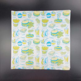 Printed burger paper 12x12 with Hot & Yummy