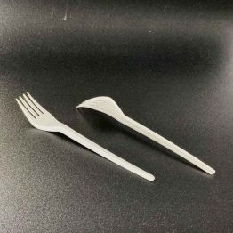 disposable fork 6.5 inch in cream white color