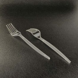 Dinner fork transparent clear 6.5 inch