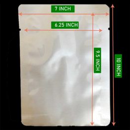 Foil Bag 7 x 10 inch – medium foil pouch for snacks, coffee, and spices