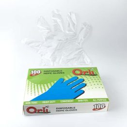 Disposable HDPE hand glove for food handling and hygiene use