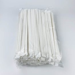 wrapped straw in white color