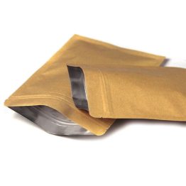Kraft flat bag 15 x 21 cm with aluminium plating for dry herbs, tea, and spices packaging