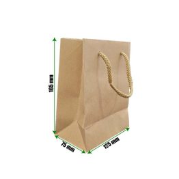 Paper Bag Brown Mini with PP Cord Handle 13021 – 125x75x165mm