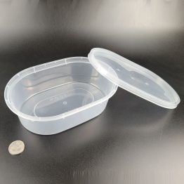 Microwaveable oval food containers MSD1500 with C33FPT lid