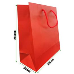Paper Bag Red Medium 228x100x254mm with PP Cord Handle Malaysia