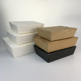 Take away paper box white or brown for meals desserts snacks Malaysia Singapore