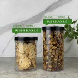Transparent plastic cylinder jar