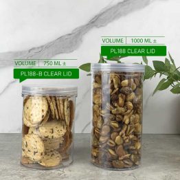 Transparent plastic cylinder container