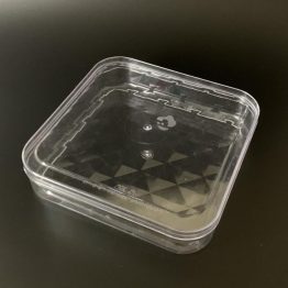 Square clear plastic container