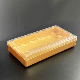 GOLD BASE CONTAINER WITH CLEAR LID