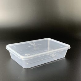 C500 Rectangle Container with Lid – 500ml PP Material