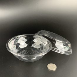 PS32-D 13oz (370ml) Transparent Salad Bowl with Lid