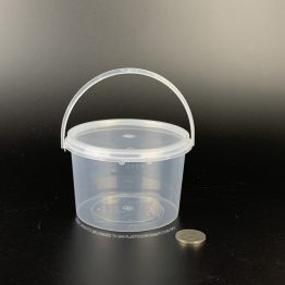 SL650 round food container with tamper-evident lid and handle – 650ml