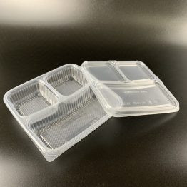 Leakproof PP Bento Box with 3 compartments – microwave-safe