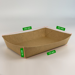 Paper Tray Medium Size Big Tree Brand eco-friendly disposable food tray