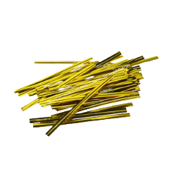 gold color twisted tie for plastic bag