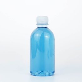 PET Bottle 325ML with White Lid Clear Smooth Design