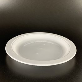 White plastic dinner plates