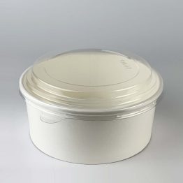 paper bowl 1150cc white with dome lid