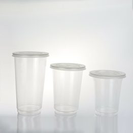 cup with flat lid pp material