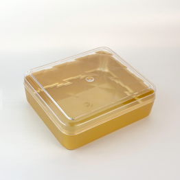 RECTANGLE PL800 CONTAINER WITH GOLD BASE
