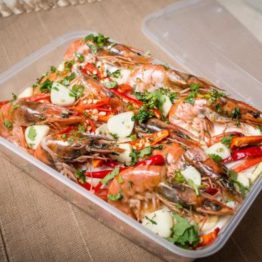 MS1000BS rectangle food containers with C22HT lid
