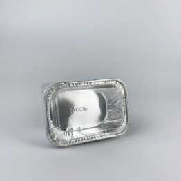 Star Brand 4436-P Small Rectangular Foil Container with Plastic Lid