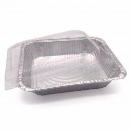Large rectangle foil container 4602-P with plastic lid 3400ml