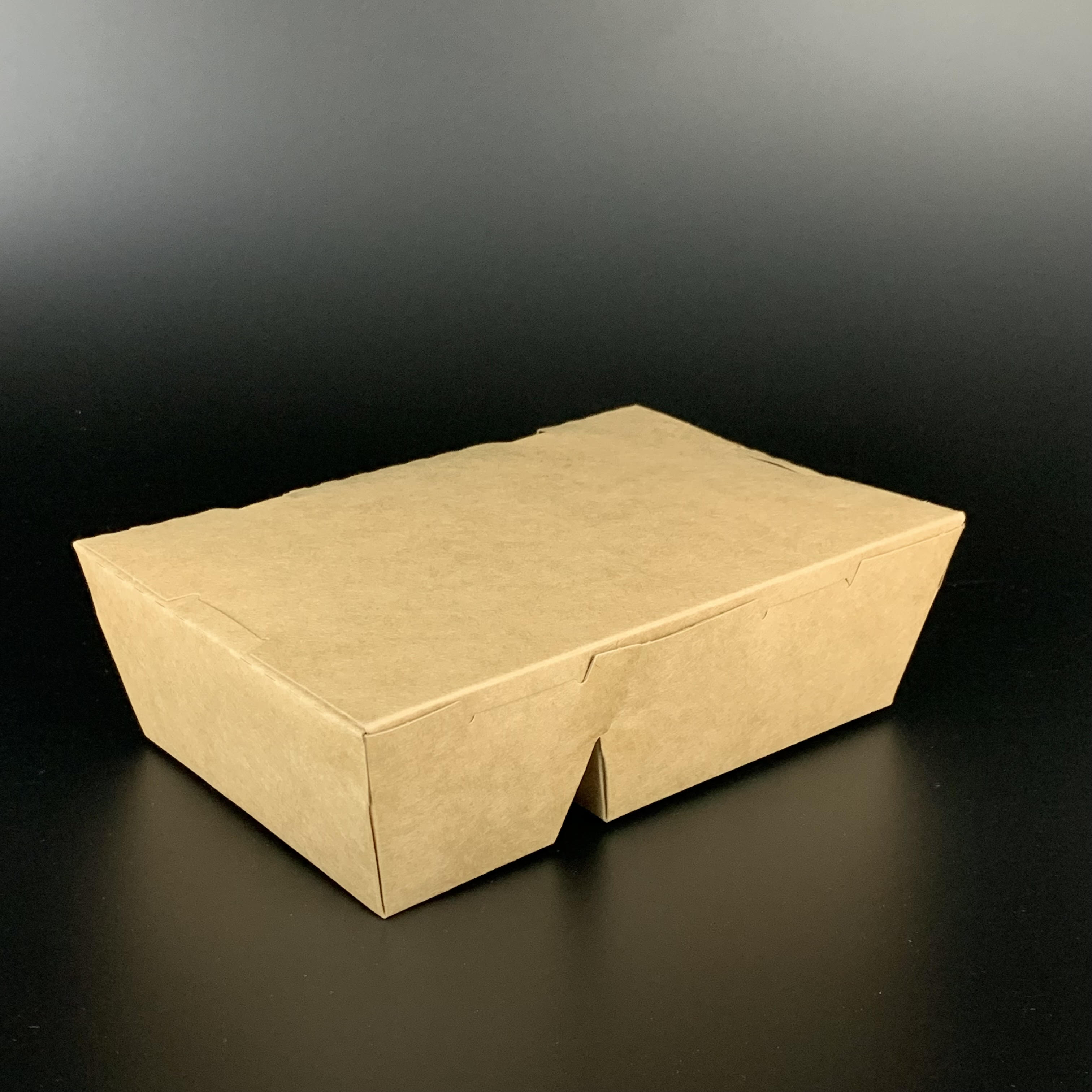 Paper Lunch Box 2 Compartment Brown Big Tree Brand Eco-Friendly Food Packaging