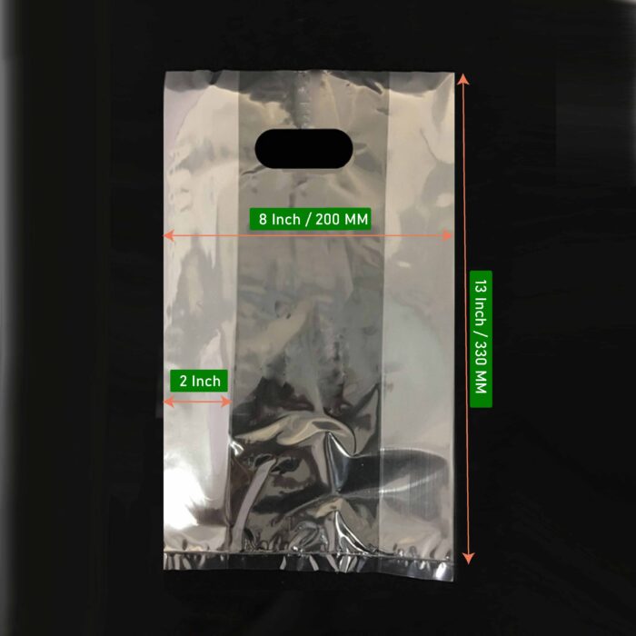 Clear PP Bag with Die Cut Handle medium size