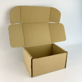 Brown B-Flute Corrugated Box 140 x 200 x 100 mm for small item postage