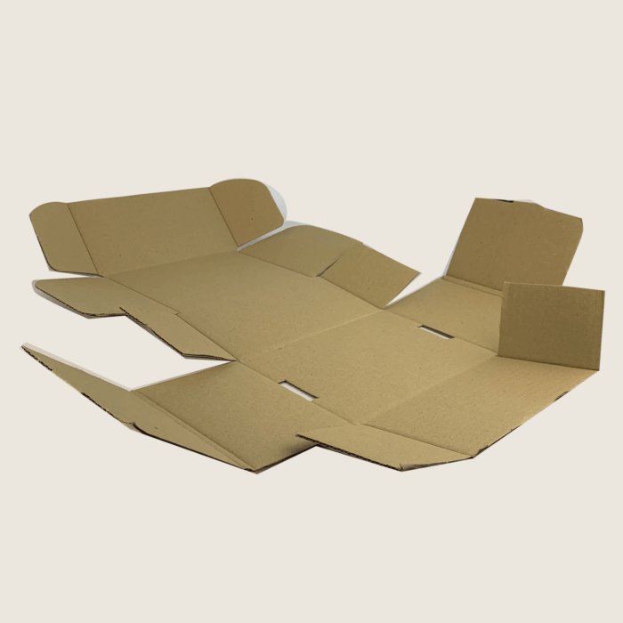 Brown B-Flute Corrugated Box 140 x 200 x 100 mm for small item postage
