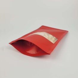 Red kraft zipper pouch bag 120 x 200 + 40 mm for Chinese New Year and Christmas gifts