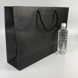 Paper Bag Black Extra Large with 170 GSM Duplex Board and Matt Lamination