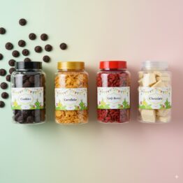PET Bottle TM-3065 650ml round PET container with lid for snacks and cookies