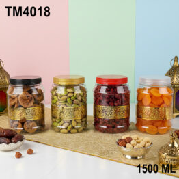 PET Jar TM4018 with Lid – 1500ml Plastic Bottle for Dry Fruits Kuala Lumpur