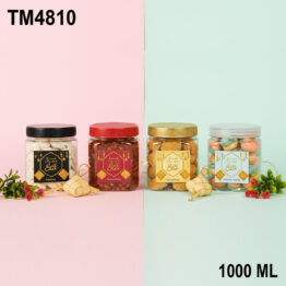 PET Jar TM4810 1000ml with Lid for Cookies and Snacks