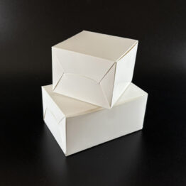 White Cake Box for 1 to 2 Slices (4x4x3 inch & 4x6x3 inch)