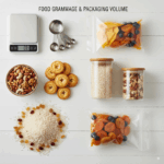 food volume to grammage calculation