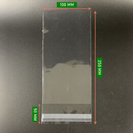 OPP Gum Bag 4x8 Inch with adhesive closure for cookies and snacks