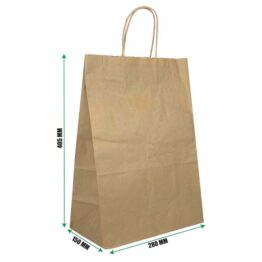 Paper Bag with Twisted Handle No.75 PB75 280x150x405mm 150gsm